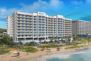 Hotel in Myrtle Beach
design by Gray Design Group Illustration of a large beach front hotel